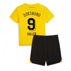 Borussia Dortmund Sebastien Haller #9 Replika Babytøj Hjemmebanesæt Børn 2023-24 Kortærmet (+ Korte bukser)